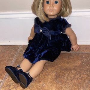 American Girl Doll Blue Velvet Outfit